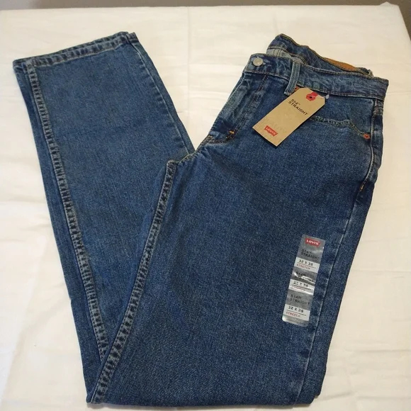 Levi's 514 Medium Indigo Straight Leg Regular Fit Blue Jeans - Picture 2 of 15